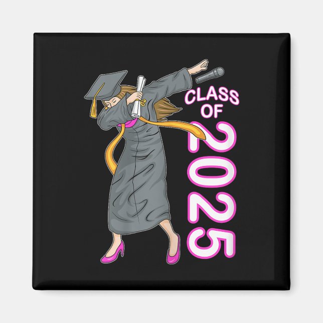 Aimant Dabbing Senior Cl Of 2025 College Graduation Cadea (Devant)