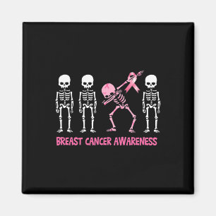 Aimant Dabeton Squelette rose Ruban Cancer du sein Hallow