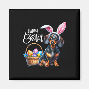 Aimant Dachshund aux oreilles de lapin Œufs de Pâques Joy