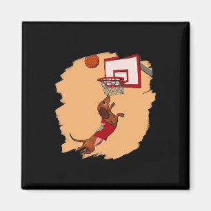 Aimant Dachshund Chiweenie Wiener Dog Jouer Au Basket-Bal