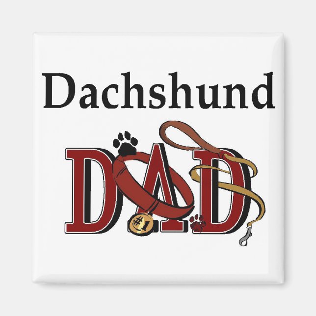 Aimant Dachshund DAD Cadeaux (Devant)