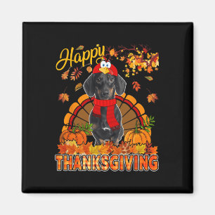 Aimant Dachshund de Thanksgiving Portant un costume de Tu