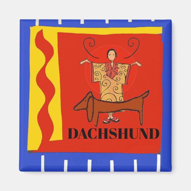 Aimant DaCHSHUND, edit text (Devant)