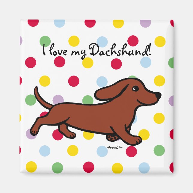 Aimant Dachshund exécutant un dessin animé (Devant)