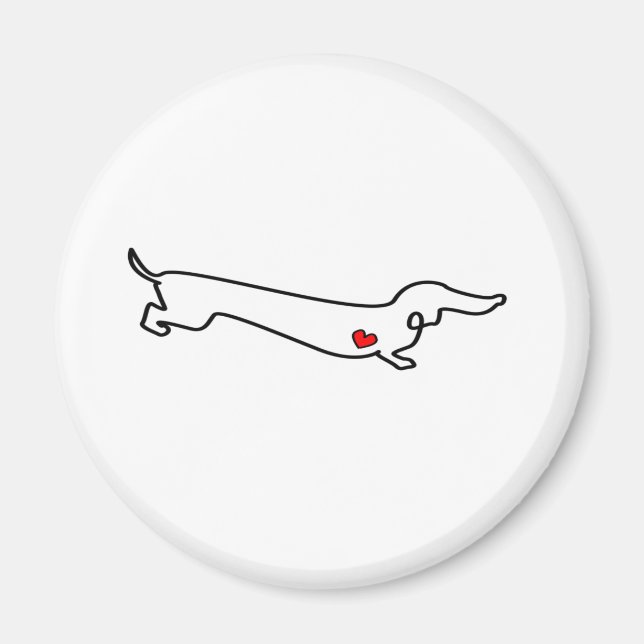 Aimant Dachshund Love (Devant)