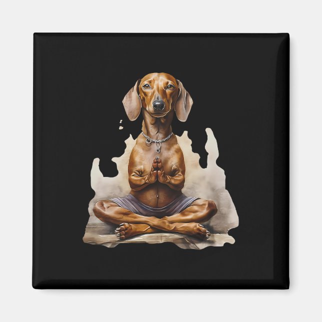 Aimant Dachshund Muay Thai Boxe Karaté Kickboxing Marti (Devant)