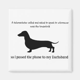 Aimant Dachshund Silhouette Funny