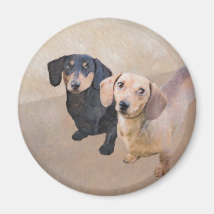 Aimant Dachshund (Smooth) Peinture - Art Chien original