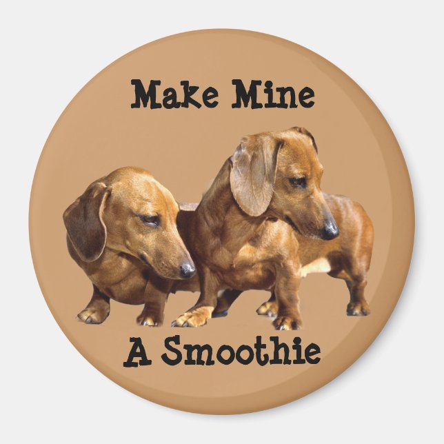 Aimant Dachshund Smoothies (Devant)