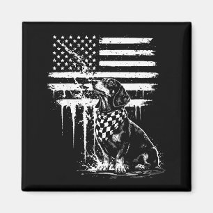 Aimant Dachshund teckel drapeau américain 4 juillet doxie