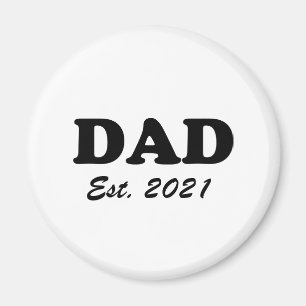Aimant Dad custom established date personalized modern