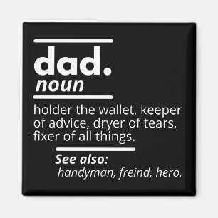 Aimant Dad Dictionary Definition - Funny Fathers Day Gift