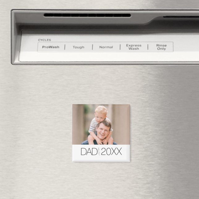 Aimant Dad Established Modern photo year design  (In Situ (Lave-vaisselle))