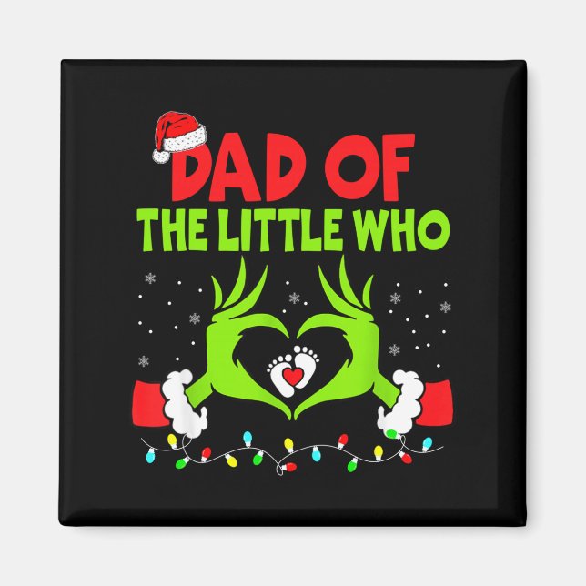 Aimant Dad Of The Little Who Funny Christmas Pregnancy An (Devant)