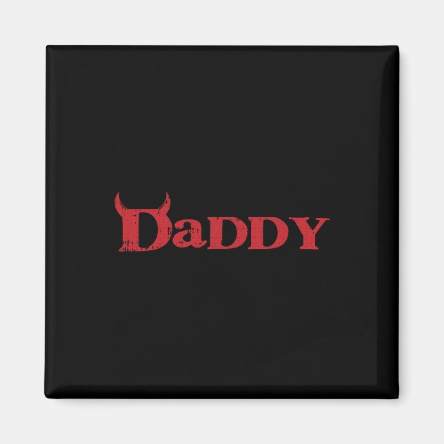 Aimant Daddy Devil Horn Lazy Costume d'Halloween Pap goth (Devant)