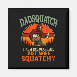 Aimant Dadsquatch rétro bigfoot comme un papa normal plus