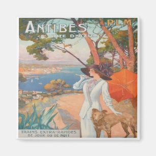 Aimant d'affiche de Vintage voyage