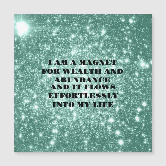 Aimant d'affirmation de richesse (Devant)
