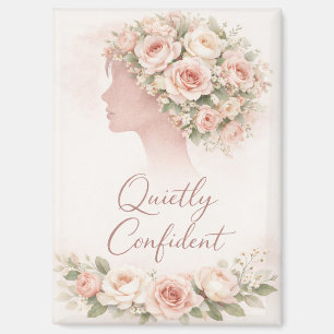 Aimant d'affirmation florale discrètement confiant