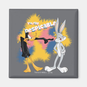 Aimant DAFFY DUCK™ & BUGS BUNNY™ "You're Despicable"