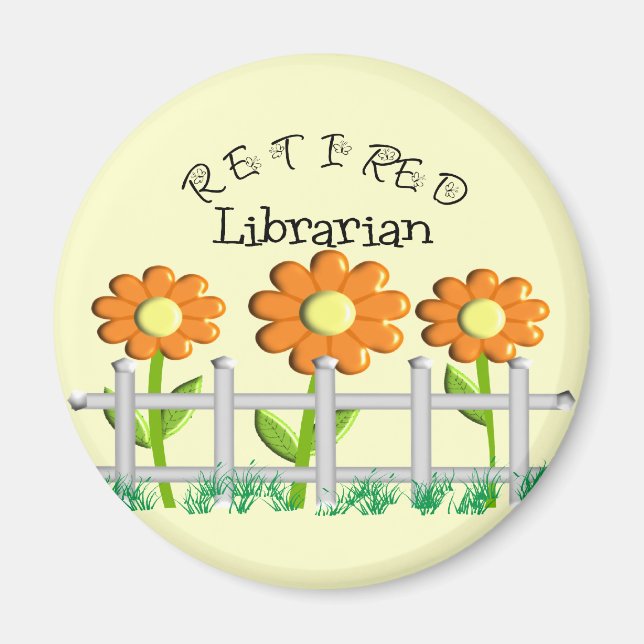 Aimant Daisies de bibliothèque retraitées Dons de concept (Devant)