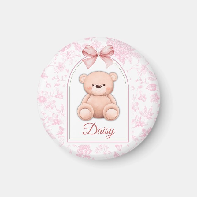 Aimant Daisy | Conception personnalisée d'ours en peluche (Devant)
