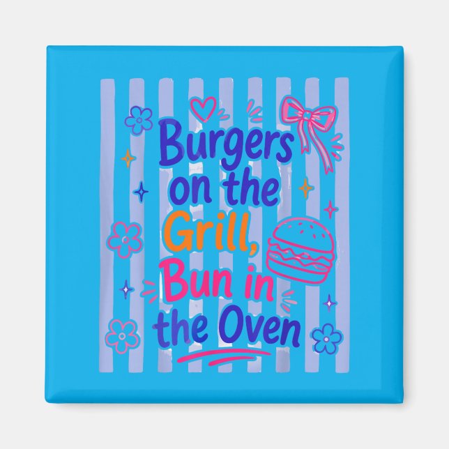 Aimant Daisy Ed Burgers Sur Le Grill Bun Dans Le Four (Devant)
