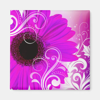 Aimant "Daisy Flourish" de Cheryl Daniels (fuschia)