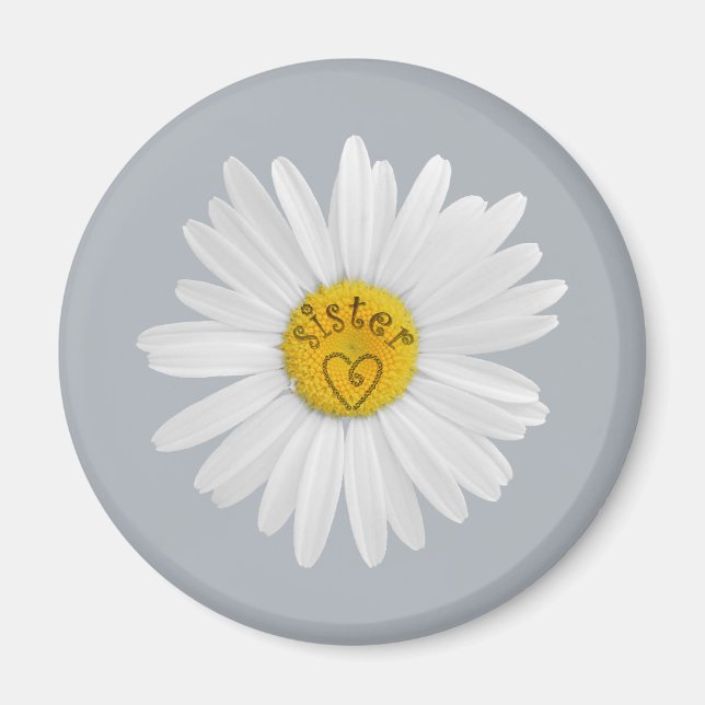 Aimant Daisy Flower Pour Personnaliser D'Art Soeur Arrièr (Devant)
