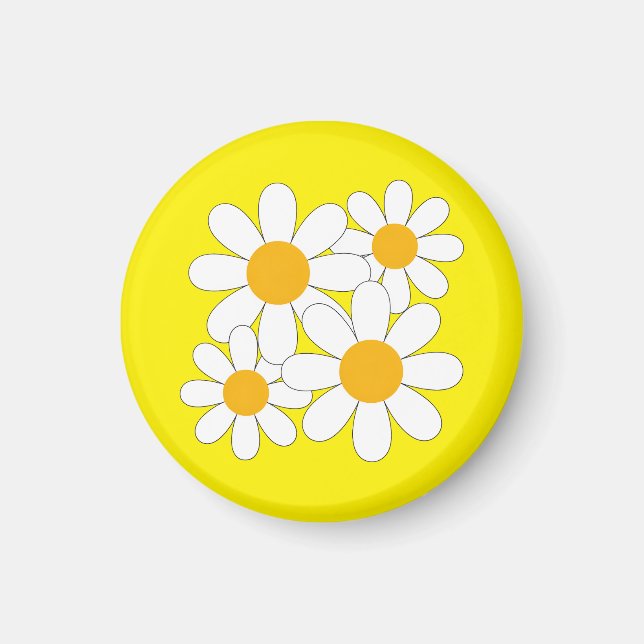 Aimant Daisy Lumineuse et Audacieuse (Devant)