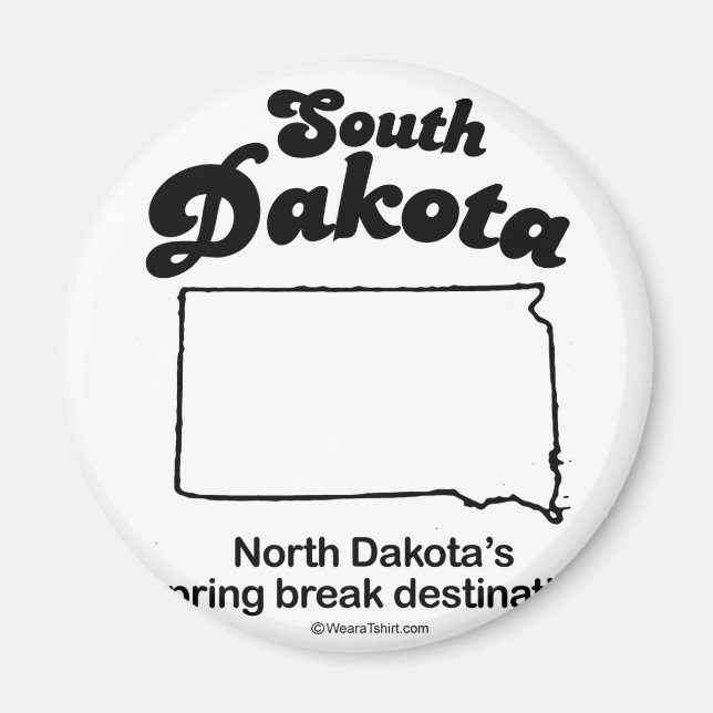Aimant DAKOTA SUD - T-shirts "SOUTH DAKOTA STATE MOTTO" (Devant)