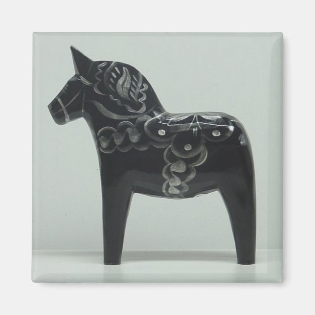 Aimant DALA HORSE (noir) (Devant)