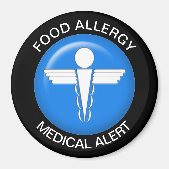 Aimant d'alerte d'allergie alimentaire (Devant)
