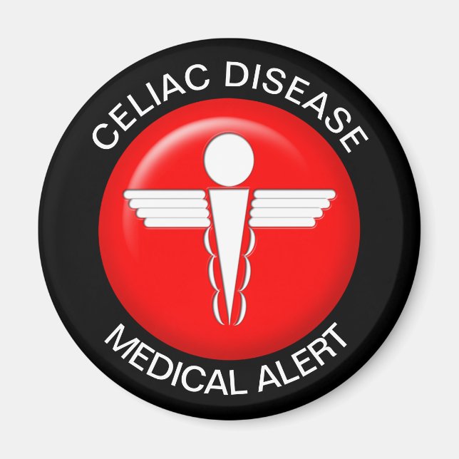 Aimant d'alerte Médicale de la maladie coeliaque (Devant)