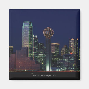 Aimant Dallas Skyline la nuit