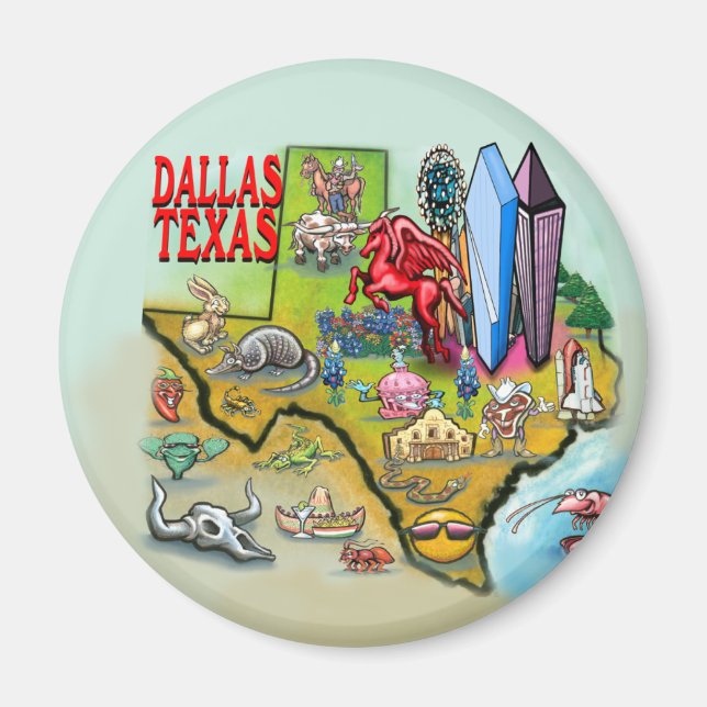 Aimant Dallas TX (Devant)