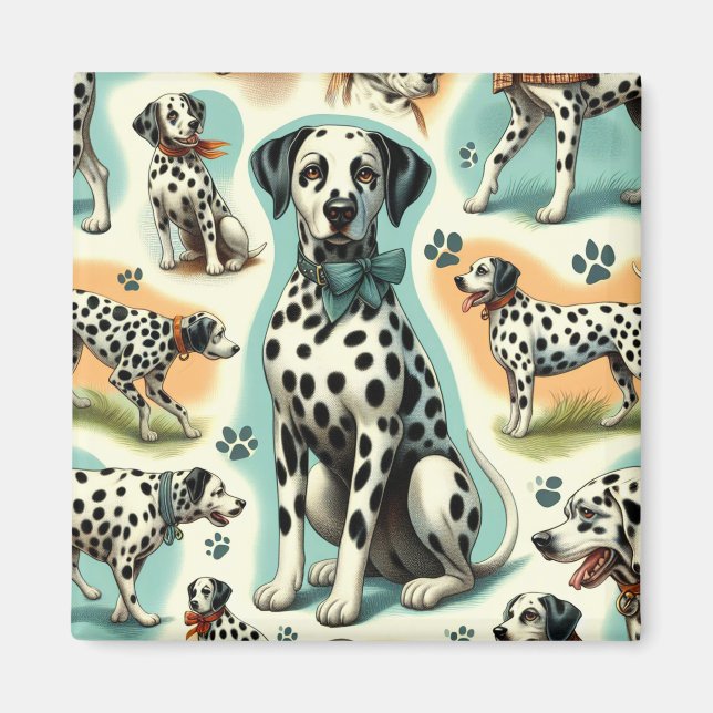 Aimant Dalmatie mignonne (Devant)