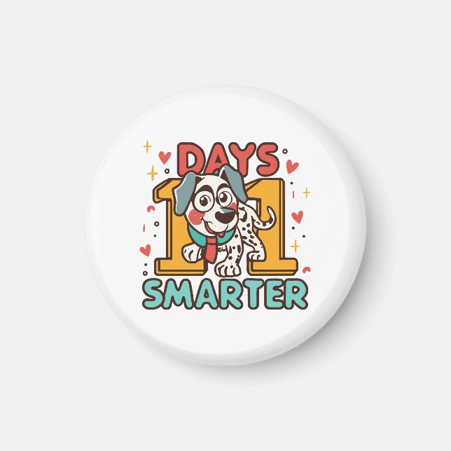 Aimant Dalmatien 101 Jours Plus Intelligent (Devant)
