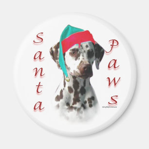 Aimant Dalmatien (foie) Père Noël Paws