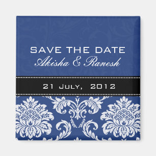 Aimant Damas bleues Enregistrer l'aimant de date