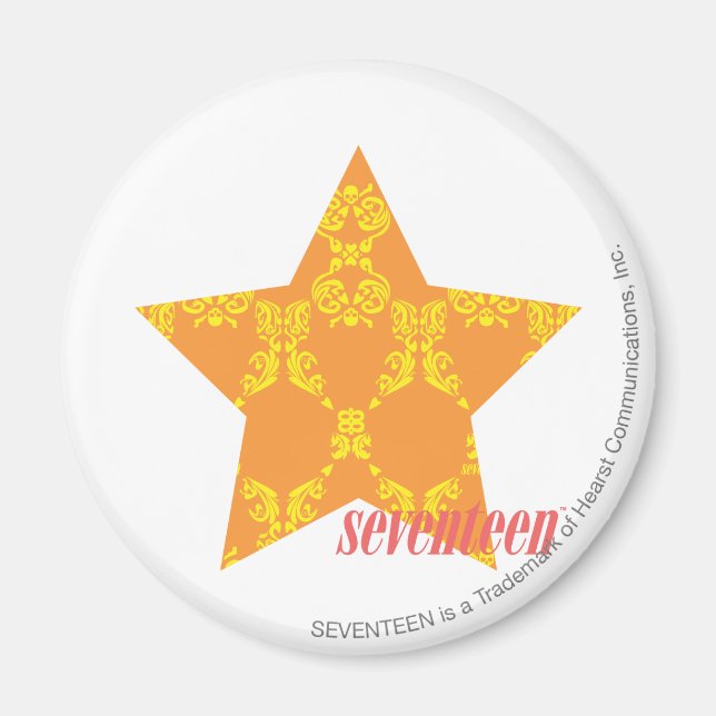 Aimant Damas Orange-Jaune 3 (Devant)