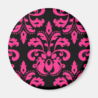 Aimant Damas victorienne vintage rose et noire chaud