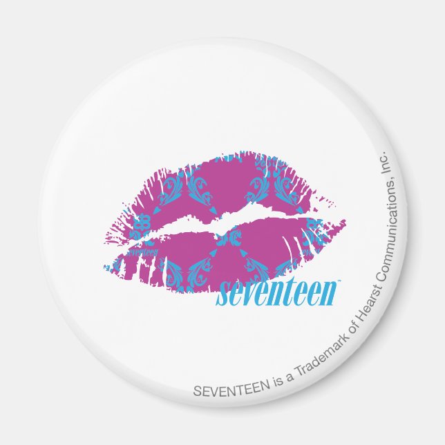 Aimant Damask Aqua-Purple (Devant)