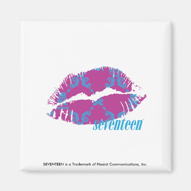 Aimant Damask Aqua-Purple (Devant)