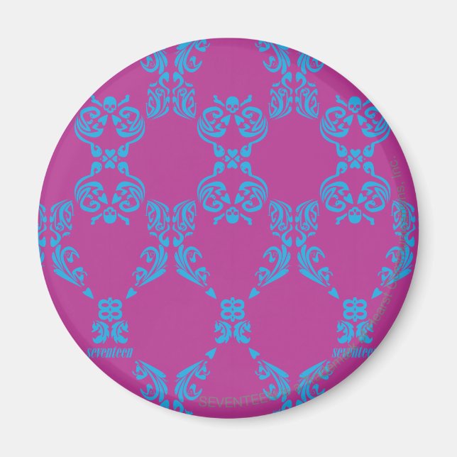 Aimant Damask Aqua-Purple (Devant)