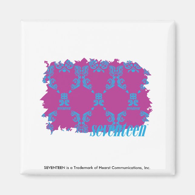 Aimant Damask Aqua-Purple 2 (Devant)