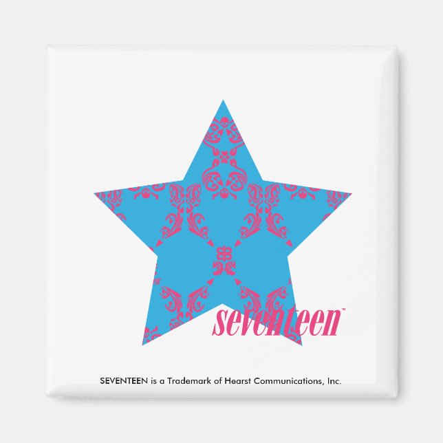 Aimant Damask Magenta-Aqua 2 (Devant)