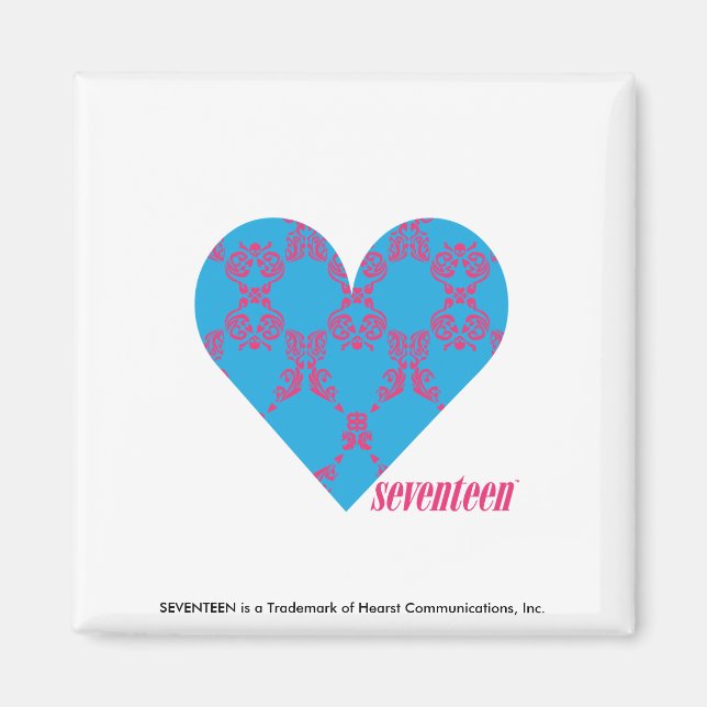 Aimant Damask Magenta-Aqua 3 (Devant)