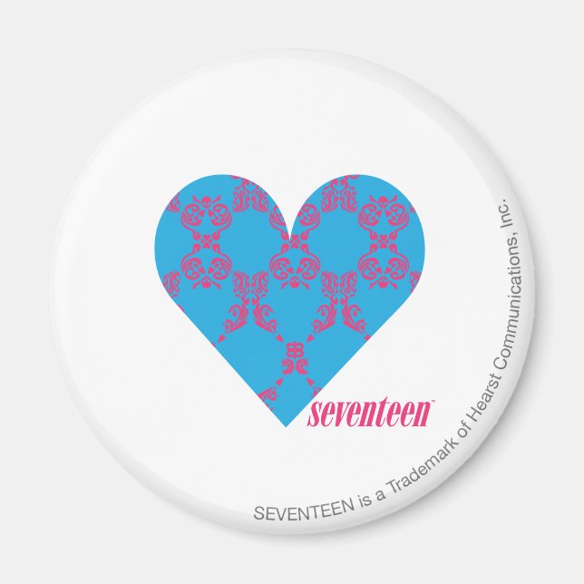 Aimant Damask Magenta-Aqua 3 (Devant)