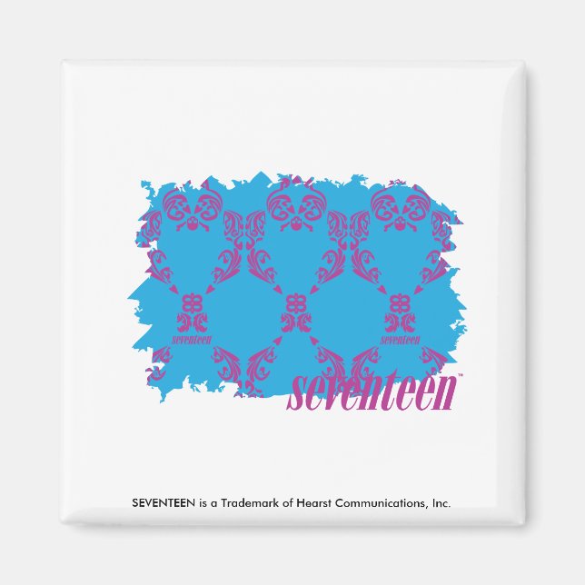 Aimant Damask Purple-Aqua 4 (Devant)